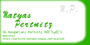 matyas pertnitz business card